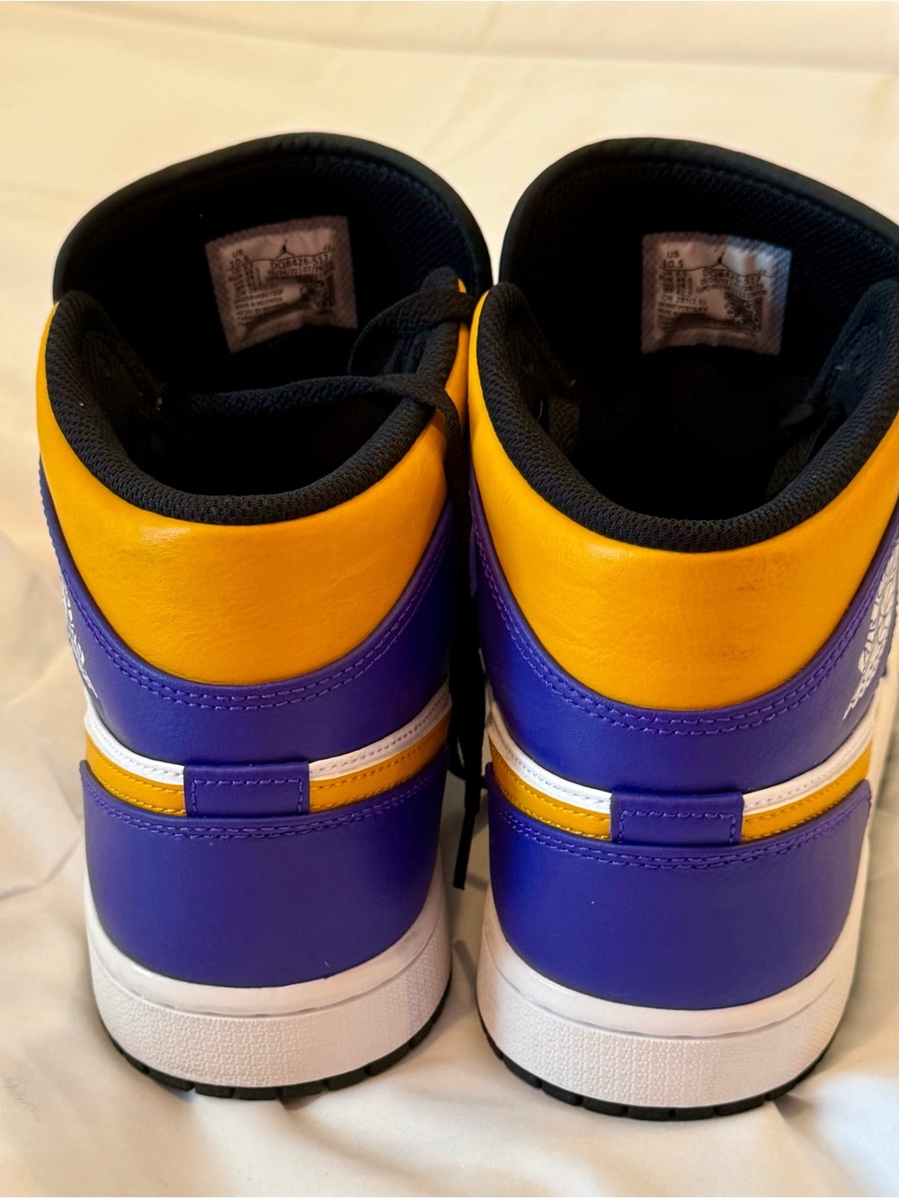 Nike Men's High-Top Sneakers - Purple/Yellow/White - Picture 9 of 11